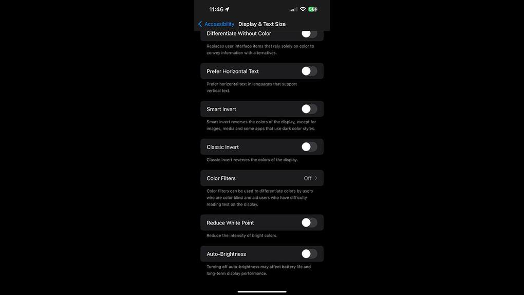 Turn off Auto-Brightness 