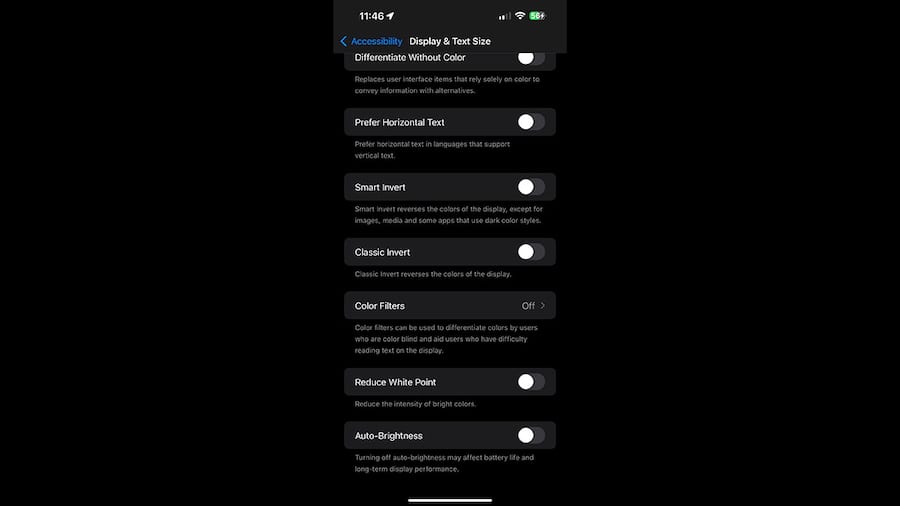 Turn off Auto-Brightness 