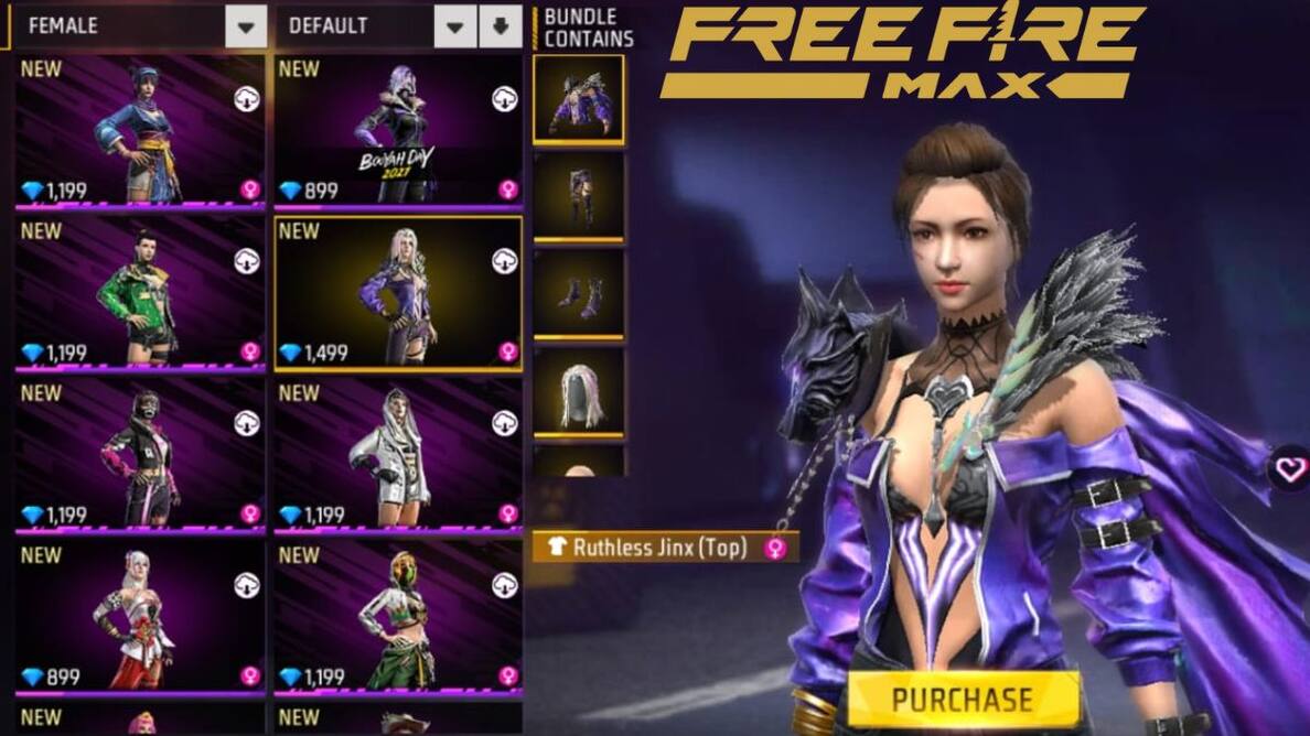 Free Fire Max के 5 बेस्ट फीमेल कॉस्ट्यूम बंडल, मिलेगा रफ-एंड-टफ लुक