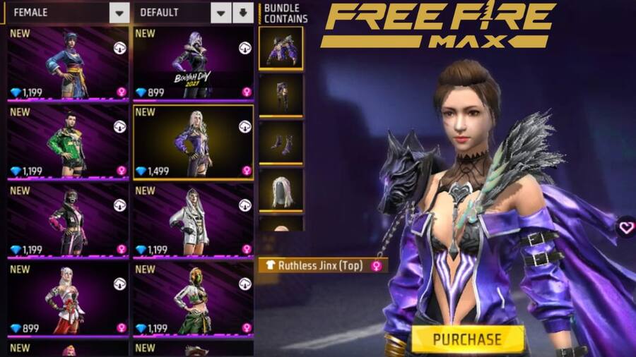 Free Fire Max के 5 बेस्ट फीमेल कॉस्ट्यूम बंडल, मिलेगा रफ-एंड-टफ लुक Free fire max