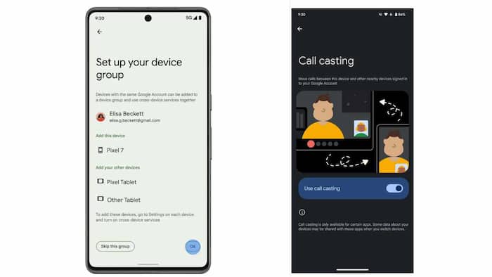 Android cross device features