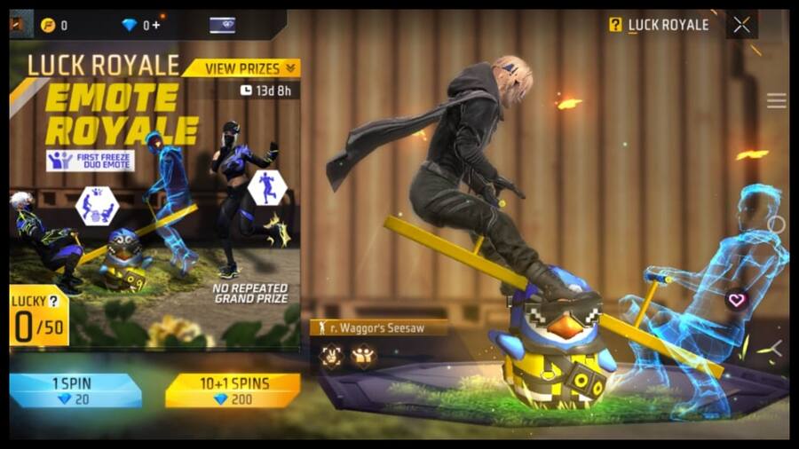 Free Fire MAX में नया Luck Royale इवेंट, First Freeze Dua Emote पाने का मौका Emote