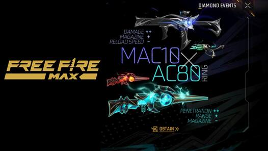 Free Fire MAX का नया इवेंट, MAC10 और AC80 प्रीमियम गन स्किन पाने का मौका
