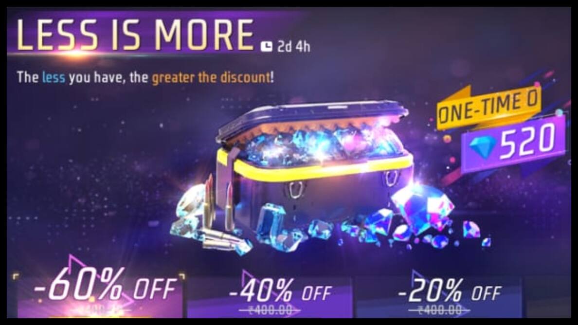 Free Fire MAX में 520 डायमंड्स सिर्फ 160 रुपये में खरीदें, आ गया ‘Less is More’ टॉप-अप इवेंट