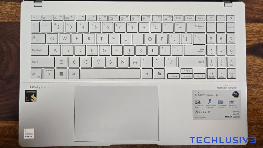 Asus Vivobook S15 S5507 keyboard