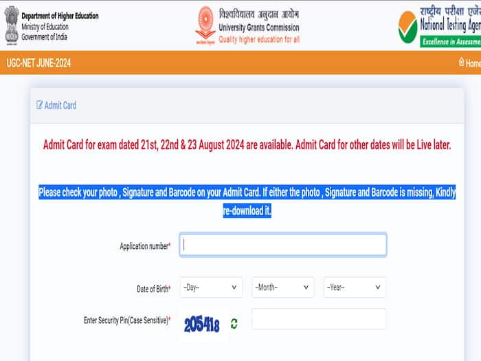 UGC NET ADmit Card 2024