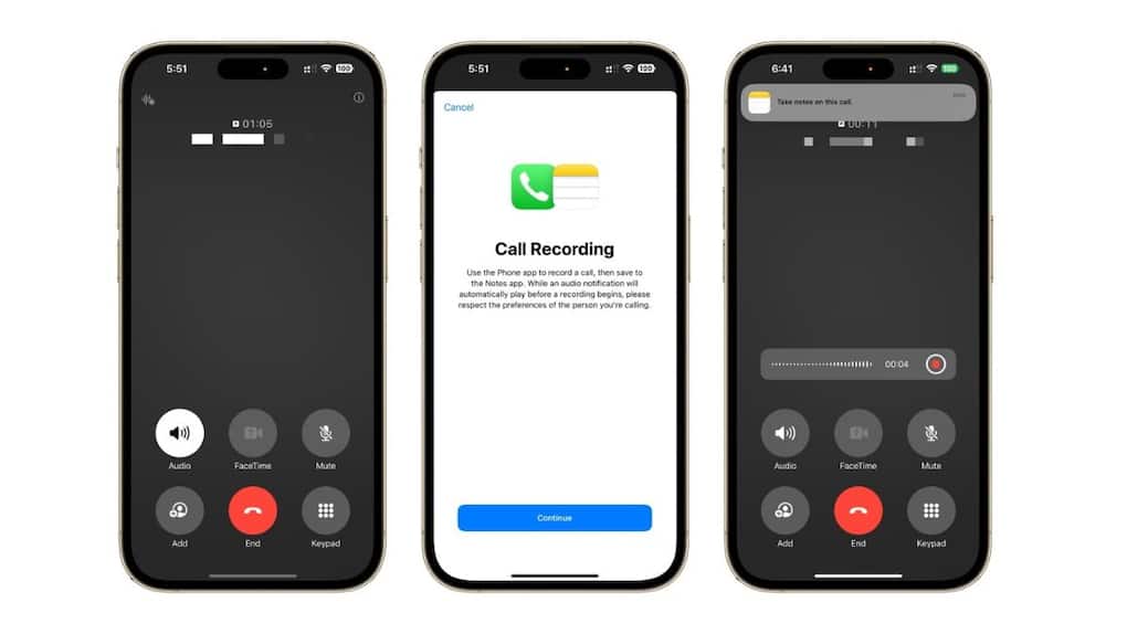 This is how the call recording feature on the iPhone will work with iOS 18.1.