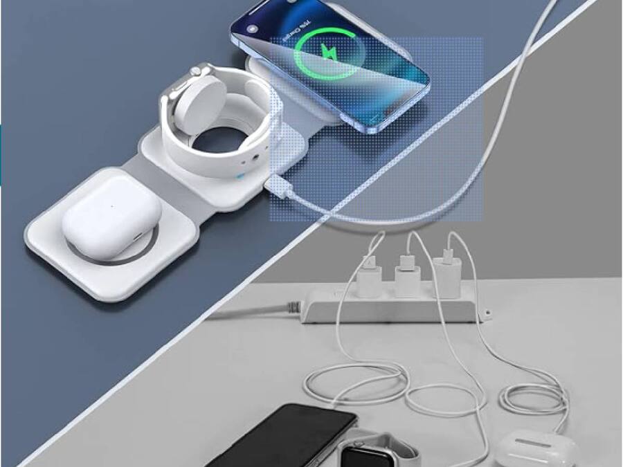 3 in 1 Wireless Charging Station for Apple