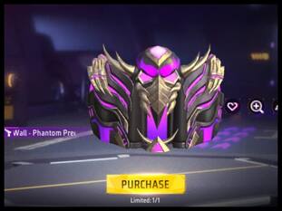 Free Fire Max में Phantom Predator ग्लू वॉल स्किन पाएं, कम डायमंड्स होंगे खर्च