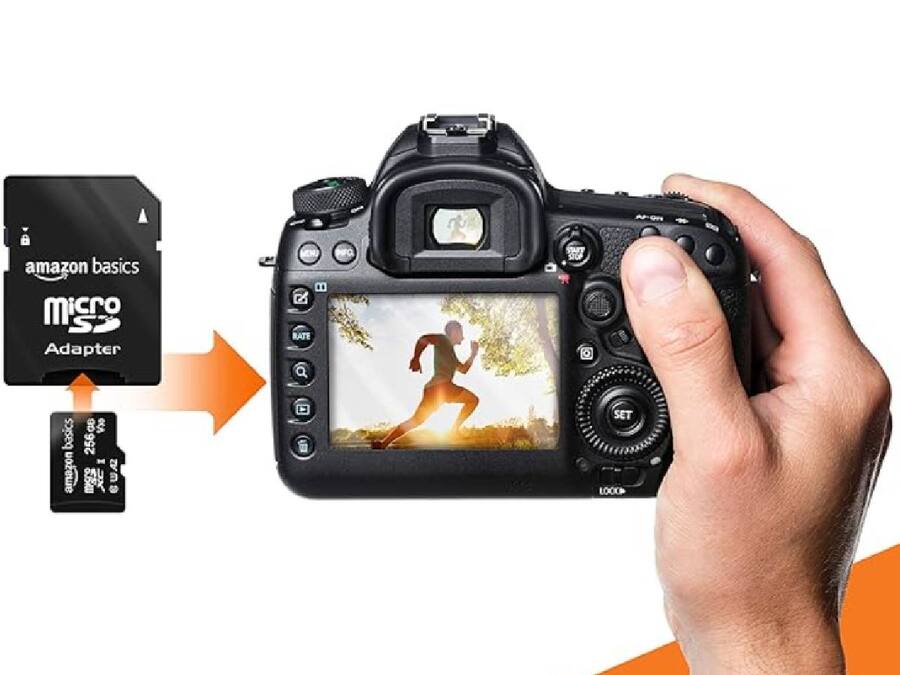 amazon basics 256Gb Microsdxc Memory Card with Full Size Adapter