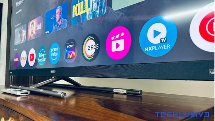 Haier S9QT TV close up speakers