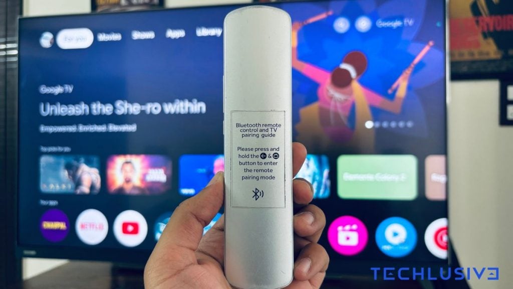 Haier TV remote back