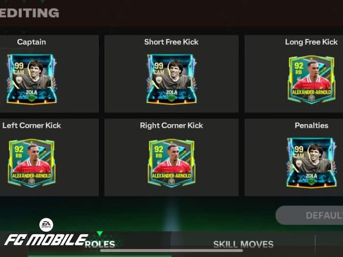 Set pieces in FC Mobile