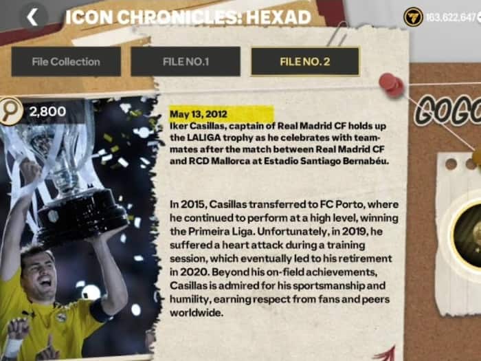 FC Mobile Icon Chronicles Hexad event