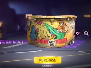 Free Fire Max में Stick No Bills ग्लू वॉल स्किन पाने का मौका, ऐसे करें क्लेम