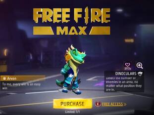 Free Fire Max में Arvon पेट पाने का मौका, सिर्फ 99 डायमंड्स में करें क्लेम