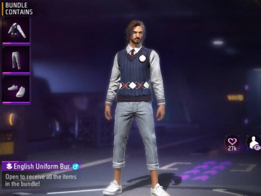 Free Fire Max में English Uniform Bundle (Male) पाने का मौका, ऐसे करें क्लेम Bundle (10)