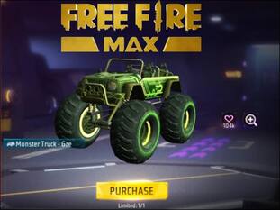 Free Fire Max में आज पाएं Monster Truck Green Giant, Diamonds भी होंगे सेव
