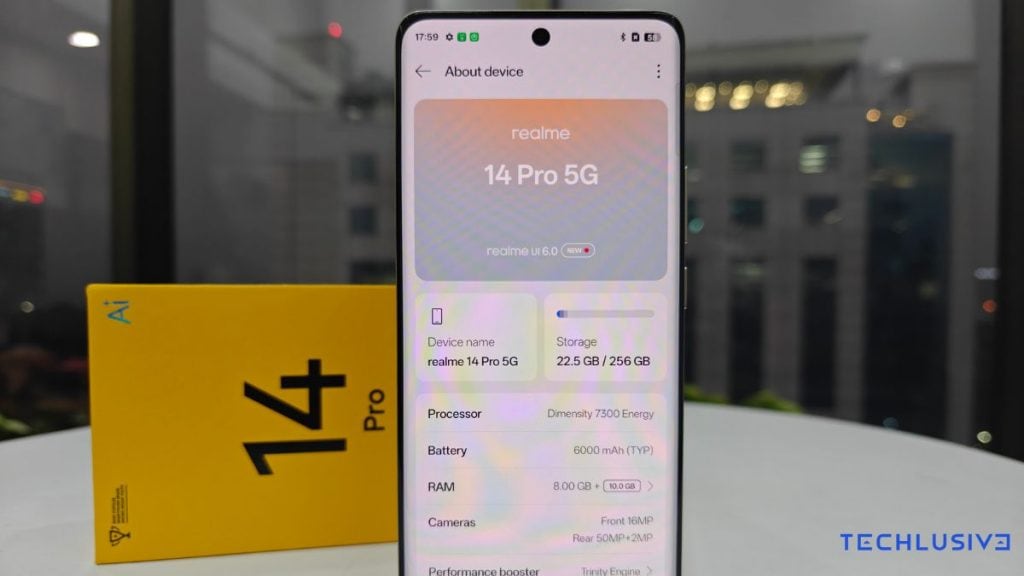 Realme 14 Pro about