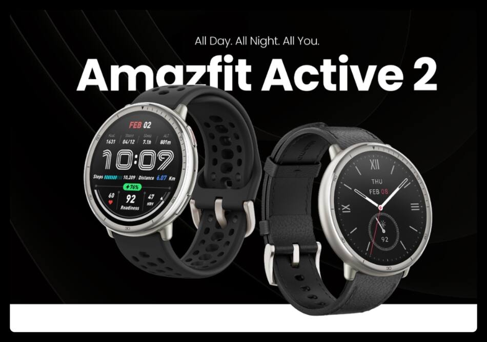 Amazfit Active 2 स्मार्टवॉच BT कॉलिंग के साथ भारत में लॉन्च, सिंगल चार्ज पर चलेगी 10 दिन