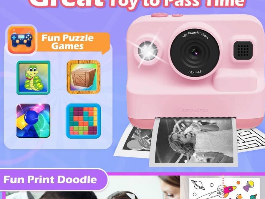 Camera Instant Print, 1080P Kids