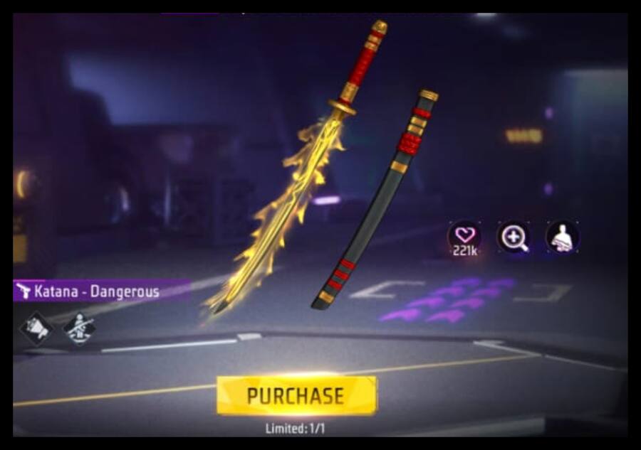 Free Fire Max Daily Special: आज Dangerous Curse Katana स्किन पाएं, आधे Diamonds ही होंगे खर्च Free Fire Max (13)
