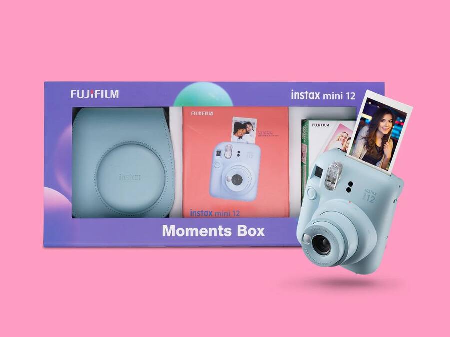 Fujifilm Instax Mini 12 Moments Box with 20 Shots- Blue