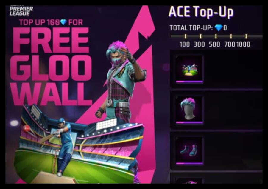 Free Fire Max Diamonds: Ace Top-up इवेंट शुरू, Not Out Gloo Wall मिलेगी फ्री Gloo wall skin (9)