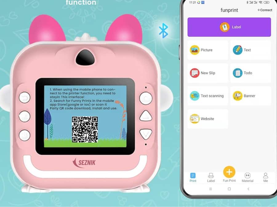 SEZNIK Mini Camera Printer