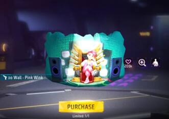 Garena Free Fire MAX Daily Special Store: सस्ते में मिल रही Pink Wink ग्लू वॉल स्किन