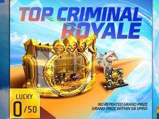 Free Fire Max में Top Criminal Royale इवेंट शुरू, Golden Vault ग्लू वॉल स्किन पाएं FREE