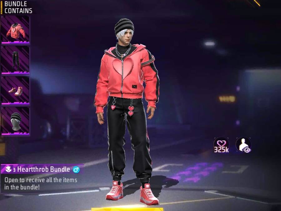 Free Fire Max आधे Diamonds में खरीदें What a Hearthrob बंडल, Daily Special से करें Claim Bundle (33)