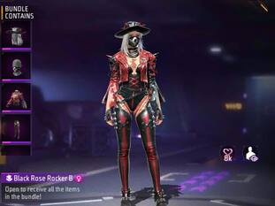 Free Fire Max आधे डायमंड्स में The Black Rose Rocker बंडल पाने का मौका, ऐसे करें Claim