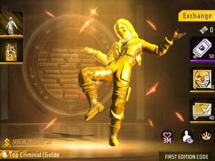 Free Fire Max में Golden Top Criminal Ring इवेंट का अर्ली एक्सेस शुरू, Top Criminal (Golden) Bundle पाएं बिल्कुल फ्री