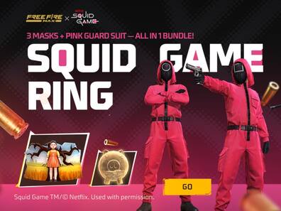 Free Fire Max में Red Light Green Light ग्लू वॉल स्किन पाएं FREE, Squid Game Ring इवेंट Live