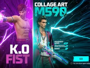 Free Fire Max में Fist Hailstone और M590 Collage Art गन स्किन पाओ फ्री, आ गया Fist X Gun Skin इवेंट