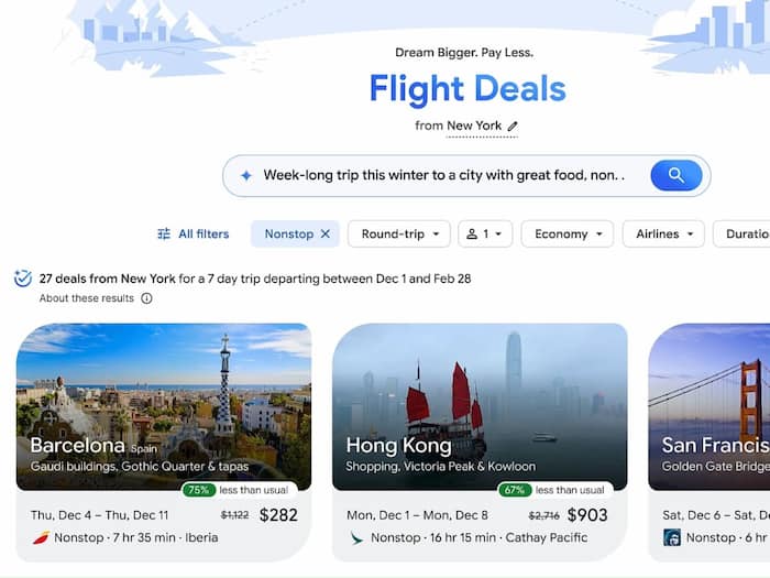 Google Flight Deals