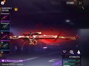 Free Fire Max में Vampire Malevolence (M82B+ MPS) वेपन लूट क्रेट पाओ, आधे Diamonds में पाने का मौका