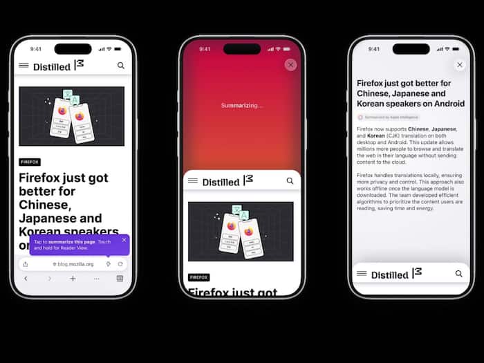 Firefox Shake To Summarize