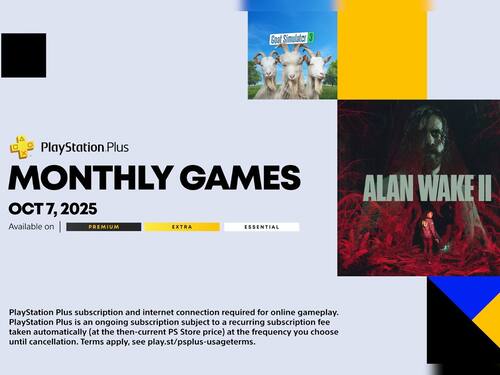 PlayStation Plus October 2025 Games: Alan Wake II, Goat Simulator 3, Cocoon, And Bonus Drop