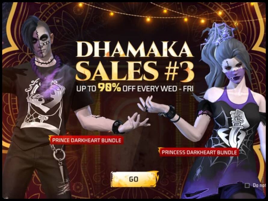 Free Fire Max में Dhamaka Sale हुई Live, Princess Darkheart बंडल को पाने का सुनहरा मौका