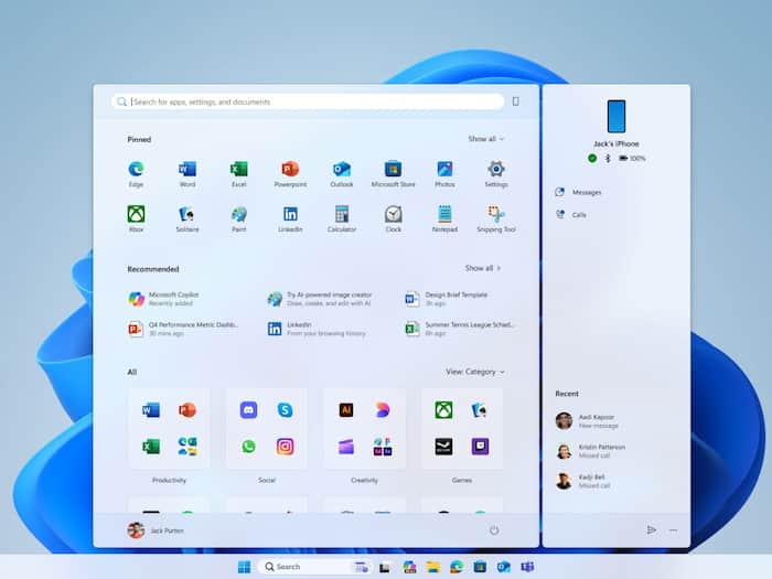 Windows 11 Start Menu