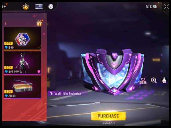 Free Fire Max में Glo Technica Gloo Wall Skin पाने का मौका, आधे Diamonds में करें Claim