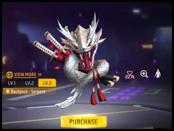 Free Fire Max में अनोखा Serpent Backpack पाने का मौका, Daily Special से करें Claim