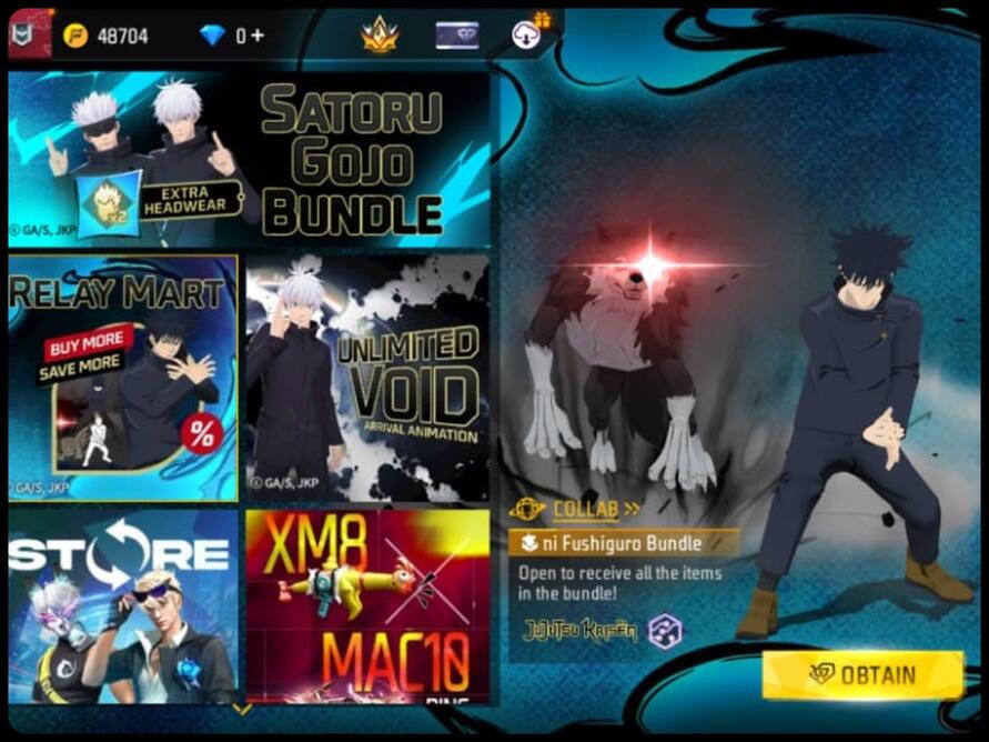 Free Fire Max में Relay Mart इवेंट की एंट्री, Megumi Fushiguro Bundle पाने का मौका