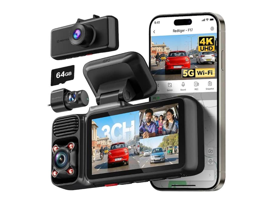 REDTIGER F17 4K 3 Channel Dash Cam