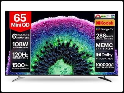 Kodak ने 65 इंच स्क्रीन वाला Mini QD TV भारत में किया लॉन्च, 6 स्पीकर के साथ मिलेगा जबरदस्त साउंड