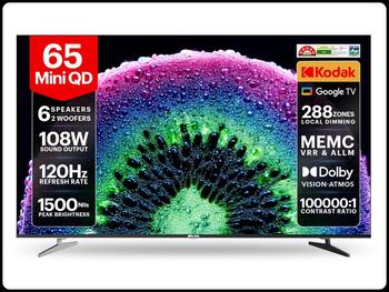 Kodak ने 65 इंच स्क्रीन वाला Mini QD TV भारत में किया लॉन्च, 6 स्पीकर के साथ मिलेगा जबरदस्त साउंड