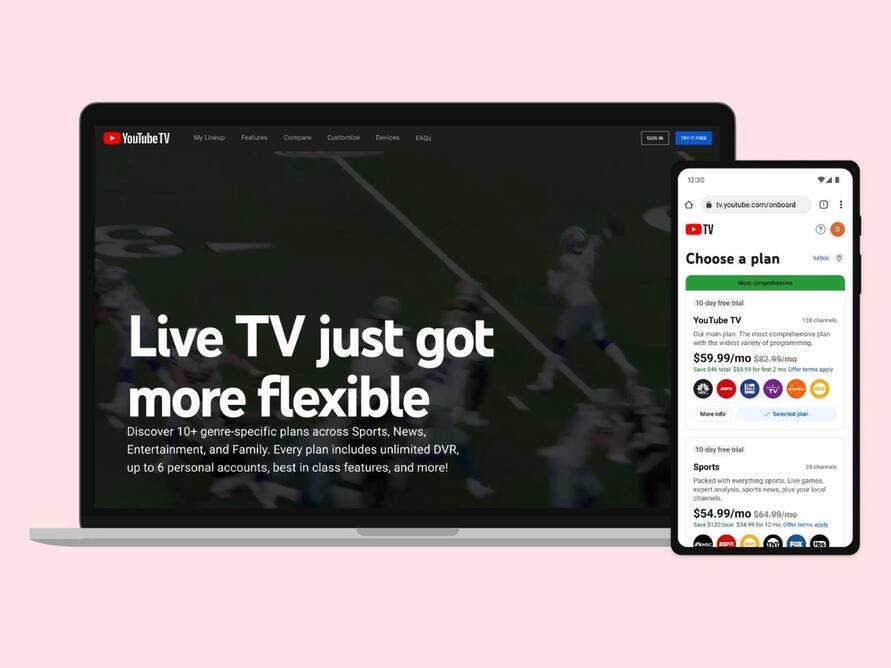 YouTube TV adds new subscription plans, lets users pay only for what they watch