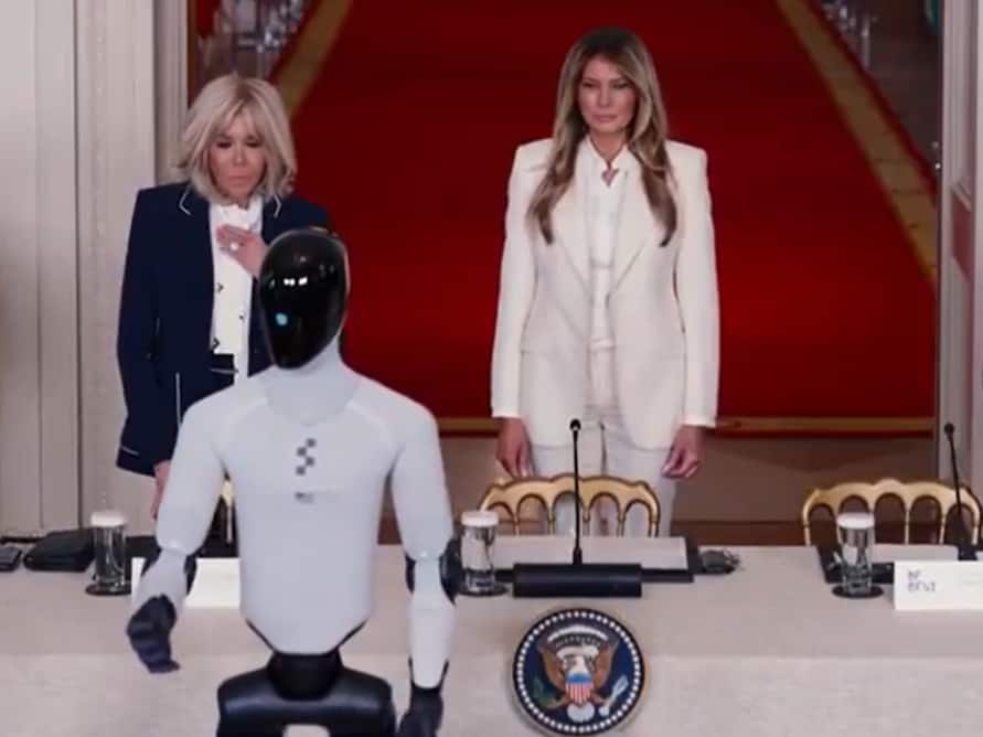 Are Humanoid Robots entering the political stage? Melania Trump seen with one at White House Summit